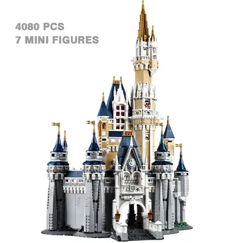 4080 БР Замък на принцеси Модулни строителни блокове, Тухли Детска играчка е Съвместим 71040 16008 Коледни подаръци за рожден ден