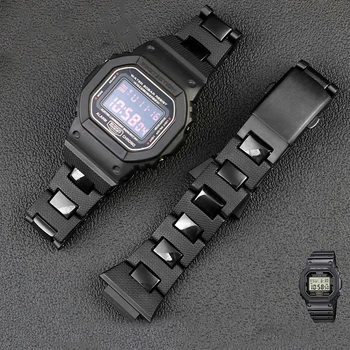 Каишка за часовник Casio за DW-6900 за DW9600 за DW5600 за GW-M5610 Пластмасов Стомана каишка за часовник Лек