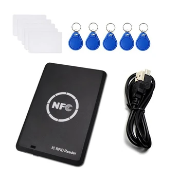 RFID Фотокопирна Машина Ключодържател NFC Четец за смарт карти Писател 13,56 Mhz Криптирана Програмист USB UID EM4305 Копие Тагове за карти