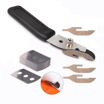 EHDIS Автомобили Обвивка Vinyl Стикер PTFE Нож За Рязане на Ножа 10 бр. Метални Остриета, изработени От Въглеродни Влакна За Рязане на Фолио Нюанс на Прозореца Dceal Инструмент За Рязане на Хартия