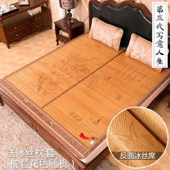 Годишен матрак с китайски печат, приятен за кожата, 1,5/1,8 бамбук, 100% от производството на естествен бамбук, сгъваема подложка Natural Comfort