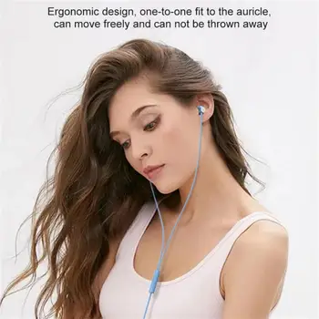 Практически однотонная кабелни слушалки с функция за HD-разговор, интелигентно намаляване на шума, за ежедневието, жични слушалки, слушалки