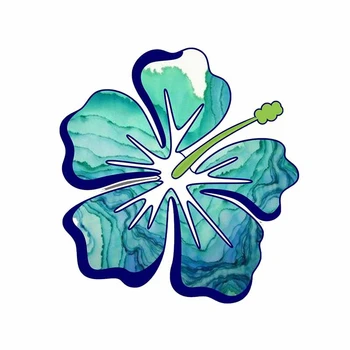13/17 см външни аксесоари Хавайски цвете хибискус Художествена индивидуалност дъска за сърф лаптоп автомобилни стикери Аниме стикер K70