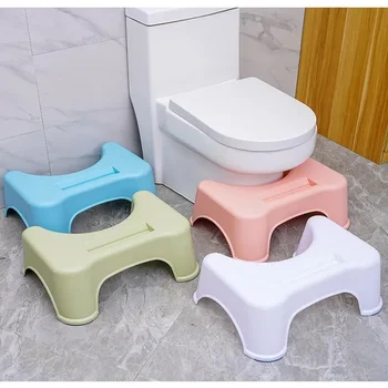 Столче за тоалетна, пластмасов скамеечка за краката, детски стол за тоалетна, нескользящий тоалетна чиния за възрастни, артефакт за клекове