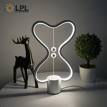 Креативен дизайн на Балансировочная лампа на Магнитна нощно шкафче лампа за декорация на дома Led маса за спални Начало декор RGB нощна лампа