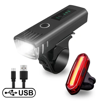 USB акумулаторна велосипеден фенер, светлината на прожекторите, велосипеден волана, предни задни фенер, МТБ пътен под наем, фенерче, предупреждение за сигурност, задна светлина