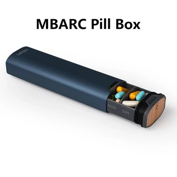 Кутия за лекарства MBARC, в 7-дневен преносим диспенсер за лекарства на възрастните хора, преносима кутия за съхранение и опаковане на