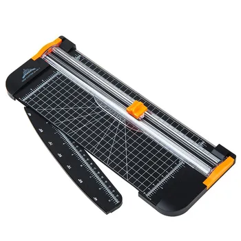 12-инчов машинка за рязане на хартия с формат А4 черно-оранжево с многофункционален автоматична защита за безопасност при рязане*