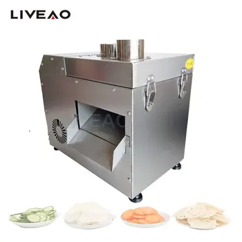 Автоматична машина за нарязване на зеленчуци на парчета, бързо нарязване на лук, сладки картофи, оборудване за преработка на селскостопански продукти
