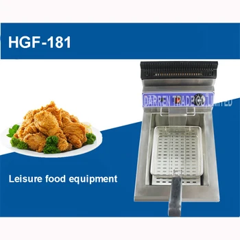 GF181 настолна машина втечнен газ или природен газ картофи, пилешко масло от фритюрници Търговски газов фритюрник 18Л Материал от неръждаема стомана
