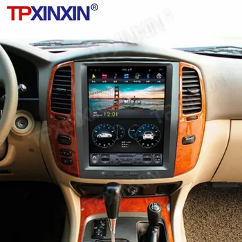 Авто мултимедиен плейър с докосване на екрана Android 11 Tesla за Toyota Land cruiser lc100 2002-2007 GPS Navi стерео авторадио