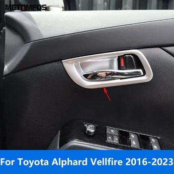 За Toyota Alphard Vellfire 2016-2021 2022 2023 Вътрешна врата копчето от въглеродни влакна, отрежете капака на чашата, панели, аксесоари за стайлинг на автомобили