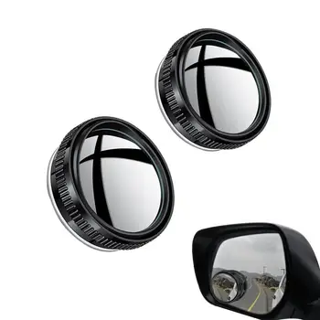 Куполна огледало за обратно виждане 2 опаковки 360 широкоугольное огледало за слепи петна за автомобила, огледало за обратно виждане на присоске, лепкава огледало за обратно виждане