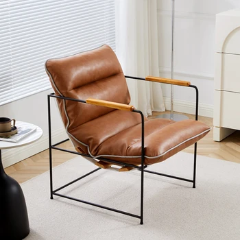 Стол за дневна в скандинавски стил с възможност за сгъване на облегалката, офис стол за дневна с един мързелив дръжка, минималистичная мебели за дома Woonkamer Stoelen