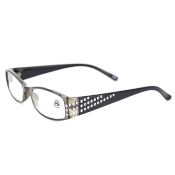 Модни очила за четене, дамски очила за четене от диамант смола, висококачествени дамски слънчеви очила с кристали, очила за четене с диоптриями
