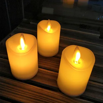 Led Свещ Лампа Електронна Свещ Led Свещи, захранвани От Батерия Беспламенные Блестящо Чаени Свещи за украса на Сватбени Свещи