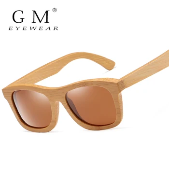 GM - Vintage слънчеви очила от бамбук и дърво, за ръчна работа, Polaroid, модни, спортни очила, 1725VIP