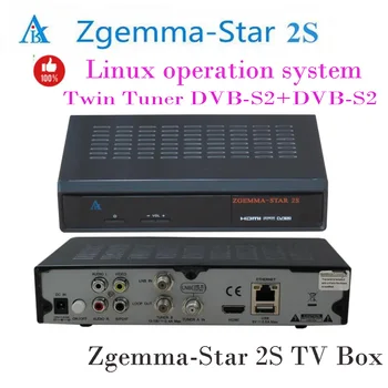 [Истински] Супер разпродажба ZGEMMA-Star.2S Линукс HDTV Приемник MHEG-4 H. 264 Двоен Тунер DVB-S2 + DVB-S2 Цифров Декодер за Сателитна Рецептор