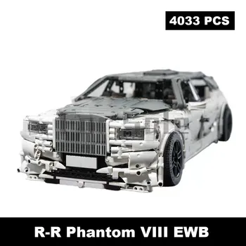 Cac-74084 Phantom Viii Ewb Луксозен Седан Интериорът е От Естествена Кожа 4033 бр. градивните елементи на Играчки За Възрастни, Деца, Момчета, Момичета