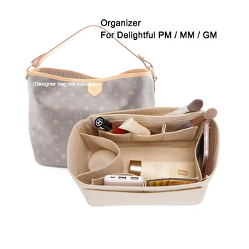 Органайзер за прекрасните чанти-притурки PM MM GM, козметични чанти, вътрешен чантата си, преносими чанти-откъснат лист за пътуване, формирователя на основите на поръчка