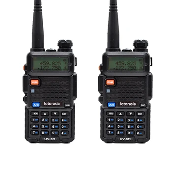 2 елемента Преносима радиостанция 5 W BF-UV5R Двустранно Радио Висока Мощност UHF 400-520 Mhz 128CH Радио Радиоприемник с ухо