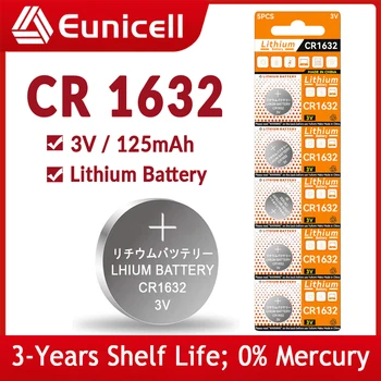 Eunicell 3 125 ма CR1632 Батерии За Монети CR 1632 DL1632 BR1632 LM1632 ECR1632 Литиева Бутон на Батерия За Часовник Дистанционно Ключ