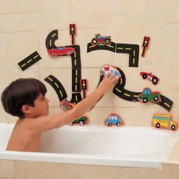 Играчки за баня в железопътния транспорт, мека EVA, детски играчки за вода в банята, ранни забавни играчки за къпане на присосках за деца