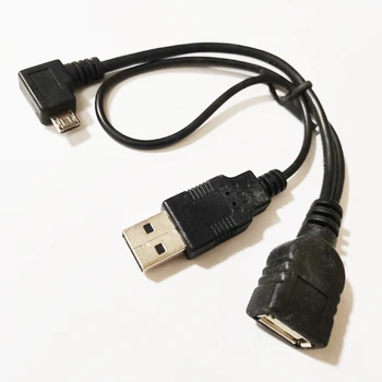 NCHTEK Ляв Ъгъл 90 Градуса Кабел Micro USB OTG USB-храна за i9500 i9300 i9220 N7100 /1 бр.