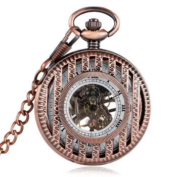 Реколта джобен механичен часовник с ръчно от стилно механично колие, джобни часовници в ажурную ивица, ретро часовници, коледни подаръци