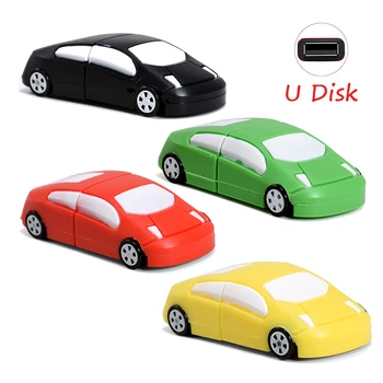 Cartoony Авто USB Флаш Памет от 64 GB Червени Пръчки 32 GB Черна Карта Памет 16 GB Зелена Карта 8 GB Жълто U-диск и 4 GB Подаръци за Деца
