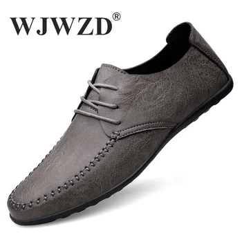 Луксозни маркови официални мъжки лоферы, мокасини, италиански дишаща мъжки обувки, ежедневни мъжки обувки за шофиране без шнур черен, големи размери 38-47