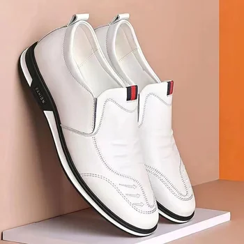 Модела обувки най-новите и модерни мъжки модел обувки на 2023 година мъжки модел обувки италиански бели кожени обувки