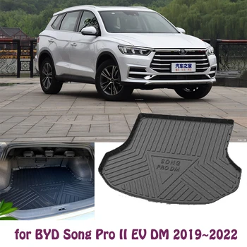 Гума автомобилен багажник за BYD Song Pro II EV DM 2019 ~ 2022, подложка за багажника, предпазна подложка за багаж, аксесоари за килими