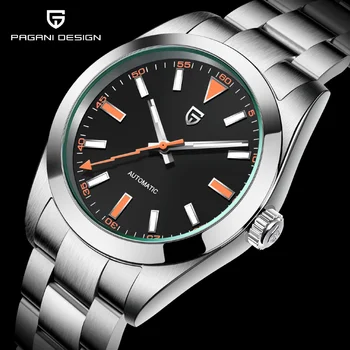 PAGANI DESIGN 2022, нови мъжки механични часовници, луксозни автоматични часовници за мъже, NH35A, часовник за гмуркане от неръждаема стомана, сапфирен кристал
