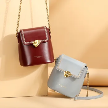 Модни дамски чанти-кофи 2023, универсална чанта през рамо от изкуствена кожа, нова мода проста однотонная елегантна чанта Bolsa Feminina