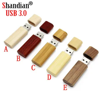 SHANDIAN USB 3.0 Високоскоростен дървени USB флаш памет дръжка на водача дървени чипове на устройството 4 GB 8 GB 16 GB 32 GB 64 GB 1 БР. безплатен потребителски лого