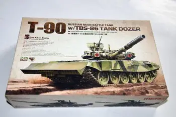 Модел Meng 1/35 TS-014 T-90 руски основен боен танк с бульдозером TBS-86 в пластмасов модел комплект