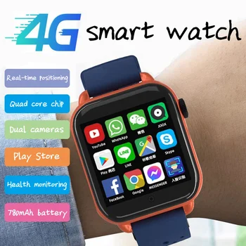2023 Нови умни часовници за по-възрастните хора 4g, детски телефон с GPS-позициониране, мрежа Wi-Fi, двойна камера, крачкомер за упражнения с сърдечния ритъм, SOS за момчета и момичета