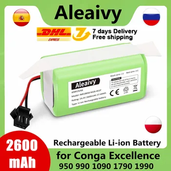 Литиево-йонна батерия 14,4 V 2.6 Ah за Cecotec Conga Excellence 950 990 1090 Ecovacs Deebot DN621 601/605 Eufy RoboVac 35C Panda i7-V710