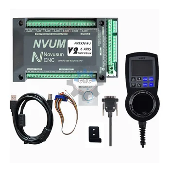 NVUM V2 Комплект контролер с ЦПУ Mach3 Система за управление на трафика 3/4/5/6 Axial Такса за управление И Цифров дисплей на 6 Оси Дисплей Маховик