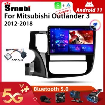 Srnubi Android 11,0 Автомобилен Радиоприемник За Mitsubishi Outlander 3 2012-2018 Мултимедиен Плейър 2Din GPS Навигация Carplay Главното устройство
