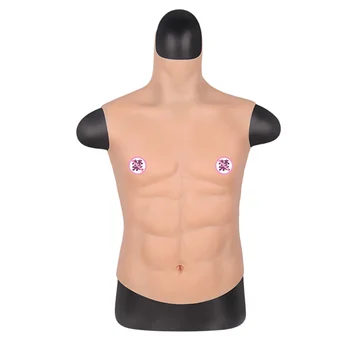 Силиконовата фалшива гърди, мъжки и женски мускули, мъжки реалистичен силиконов мускулен корема, изкуствената симулация на мъжкото тяло травестит, Cosplay