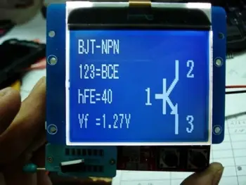 Дисплей с голям екран 12864 LCD Транзистор Тестер за Диоди Триод Измерител на Индуктивност, Капацитет съпротивление esr МЕТЪР LCR ТЕСТ MOS/PNP/NPN