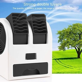 Мини-климатик 3-в-1, вентилатор, овлажнител, за пречистване, за дома/ улица, захранван от USB / батерията, преносим, безшумен охладител на въздуха