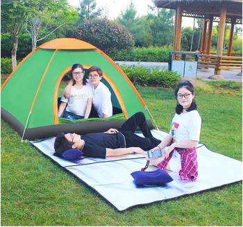 Непромокаемая напълно автоматична палатка с дебела слънцезащитен крем, сгъване за нощуване на открито