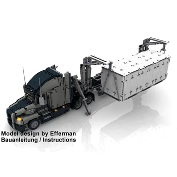 MOC-13109 Custom 42028 Колела RC 20-крак контейнерен ремарке Градивен елемент на Модел сращенная електрическа играчка-Пъзел детски подарък