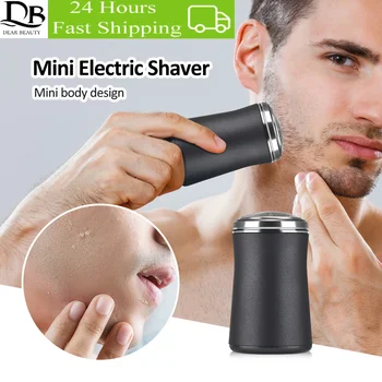 Мини самобръсначка преносима напълно автоматична мъжка самобръсначка за оформяне на брада, тример за косми по лицето, машина за бръснене, уреди за пътуване