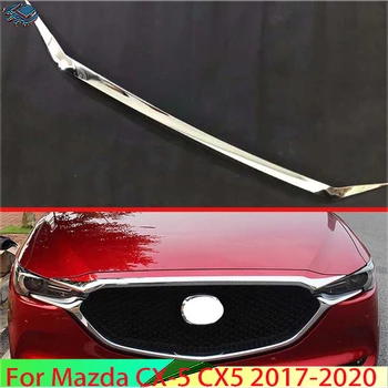 За Mazda CX-5 CX5 2017-2020 автоаксесоари ABS Хромиран Преден Капак за Скара-Решетка Броня За Устни на Окото Тампон 2018 2019