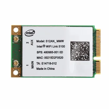 За карта за безжична wlan Линк Intel 5100 WIFI 512AN_MMW 300M Mini PCI-E 2,4/5 Ghz C26