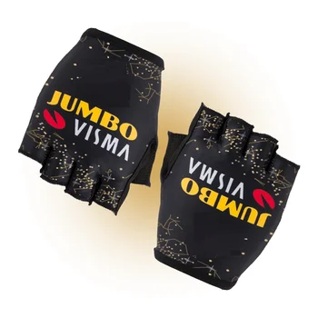 2023 JUMBO VISMA TEAM TDF Един чифт спортни ръкавици от джърси за колоезденето на половин пръст МТБ Пътен планинско колоездене Колоездене гел ръкавици